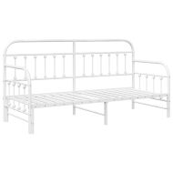 Рамка за легло за ден с таблото Бяло 75 x 190 cm Стомана