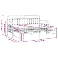 Рамка за легло за ден с таблото Бяло 80 x 200 cm Стомана