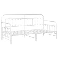 Рамка за легло за ден с таблото Бяло 90 x 190 cm Стомана