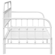 Рамка за легло за ден с таблото Бяло 107 x 203 cm Стомана