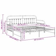 Рамка за легло за ден с таблото Бяло 107 x 203 cm Стомана