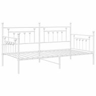 Рамка за легло за ден с таблото Бяло 90 x 190 cm Стомана