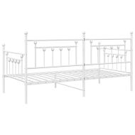 Рамка за легло за ден с таблото Бяло 90 x 200 cm Стомана