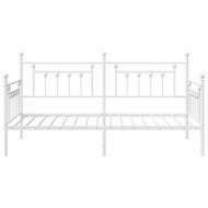 Рамка за легло за ден с таблото Бяло 100 x 200 cm Стомана