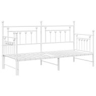 Рамка за легло за ден с таблото Бяло 80 x 200 cm Стомана