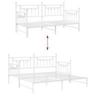 Рамка за легло за ден с таблото Бяло 90 x 200 cm Стомана