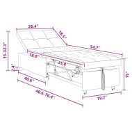 Диван легло Светлосиво 194 x 67 x 37 см текстил