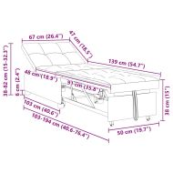 Диван легло Синьо 194 x 67 x 37 см текстил