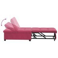 Разтегателен диван виненочервен 67 x 194 x 38 см Кадифе