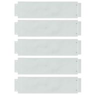 Ограничители за тревни площи 5 pcs Сребрист 100 x 25 x 0.07 см