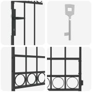 Врата за ограда Сив 89 x 200 см Стомана