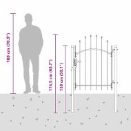 Градинска врата Сив 100 x 125 cm 125 x 100 см Стомана