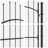 Градинска врата с заключване Сив 100 x 150 cm Стомана