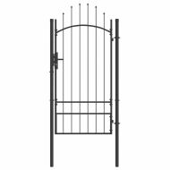 Градинска врата с заключване Сив 100 x 200 cm Стомана