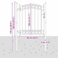 Врата за ограда Сив 150 x 100 cm Прахово покритие стомана