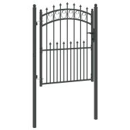 Оградна врата с шипове Сив 150 x 100 cm