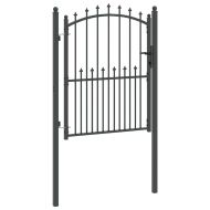 Оградна врата с шипове с заключване Сив 150 x 100 cm