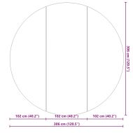 Покривало за дъното на басейна Черно Ø 306 см