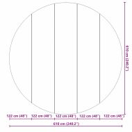 Покривало за дъното на басейна Черно Ø 610 см