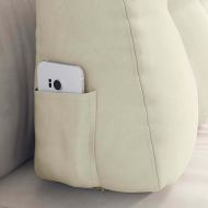 Възглавница за гръб Крем 80 x 24 x 50 см Кадифе