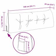 Възглавница за гръб Розово 140 x 24 x 50 см Кадифе