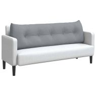 Възглавница за гръб Светлосиво 160 x 24 x 50 см текстил