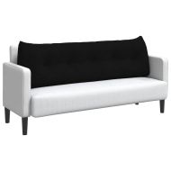 Възглавница за гръб Черно 160 x 24 x 50 см текстил