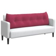 Възглавница за гръб Виненочервен 160 x 24 x 50 см Кадифе