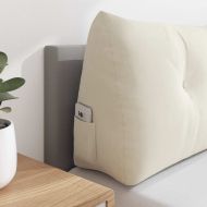 Възглавница за гръб Крем 160 x 24 x 50 см Кадифе