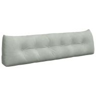 Възглавница за гръб Светлосиво 180 x 24 x 50 см Кадифе