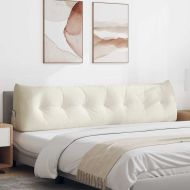 Възглавница за гръб Крем 200 x 24 x 50 см Кадифе