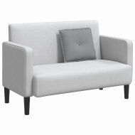 Възглавница за гръб Светлосиво 50 x 19 x 45 см текстил