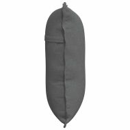 Възглавница за гръб Тъмен сив 60 x 19 x 50 см текстил