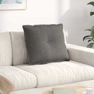 Възглавница за гръб Светлосиво 60 x 50 cm Кордюрова тъкан