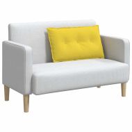 Възглавница за гръб Светло жълто 80 x 19 x 50 см текстил