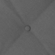 Възглавница за гръб Тъмен сив 100 x 19 x 50 см текстил