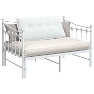 Възглавница за гръб Бяло 100 x 19 x 50 см текстил