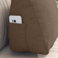 Възглавница за гръб Кафяво 45 x 20 x 35 см текстил