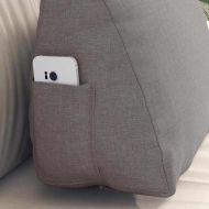 Възглавница за гръб Таупе 45 x 20 x 35 см текстил