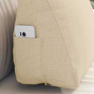 Възглавница за гръб Крем 45 x 20 x 35 см текстил