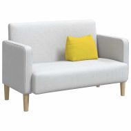 Възглавница за гръб Светло жълто 45 x 20 x 35 см текстил