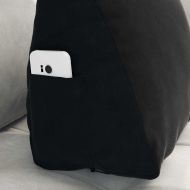 Възглавница за гръб Черно 45 x 20 x 35 см Кордюрова тъкан