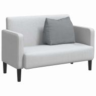 Възглавница за гръб Светлосиво 60 x 20 x 50 см текстил