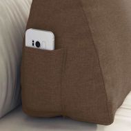 Възглавница за гръб Кафяво 60 x 20 x 50 см текстил