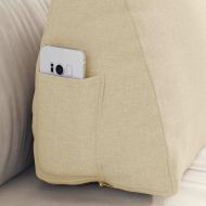 Възглавница за гръб Крем 60 x 20 x 50 см текстил