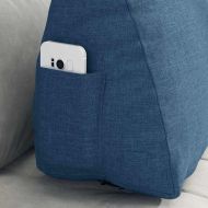 Възглавница за гръб Синьо 60 x 20 x 50 см текстил