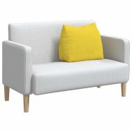 Възглавница за гръб Светло жълто 60 x 20 x 50 см текстил