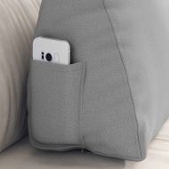 Възглавница за гръб Облачно сиво 60 x 20 x 50 см текстил