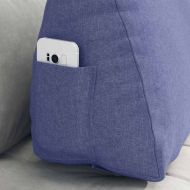 Възглавница за гръб Дънково син 60 x 20 x 50 см текстил