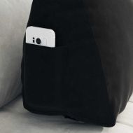 Възглавница за гръб Черно 60 x 20 x 50 см Кордюрова тъкан